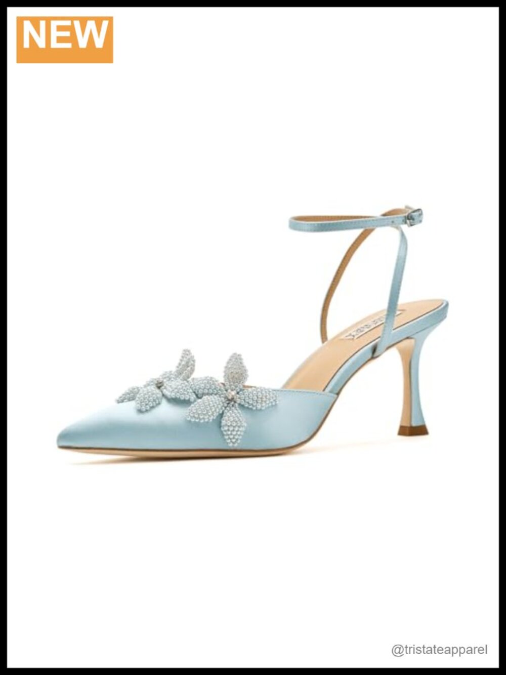 Badgley Mischka Whitman Floral Satin Pointed Toe Evening Pumps